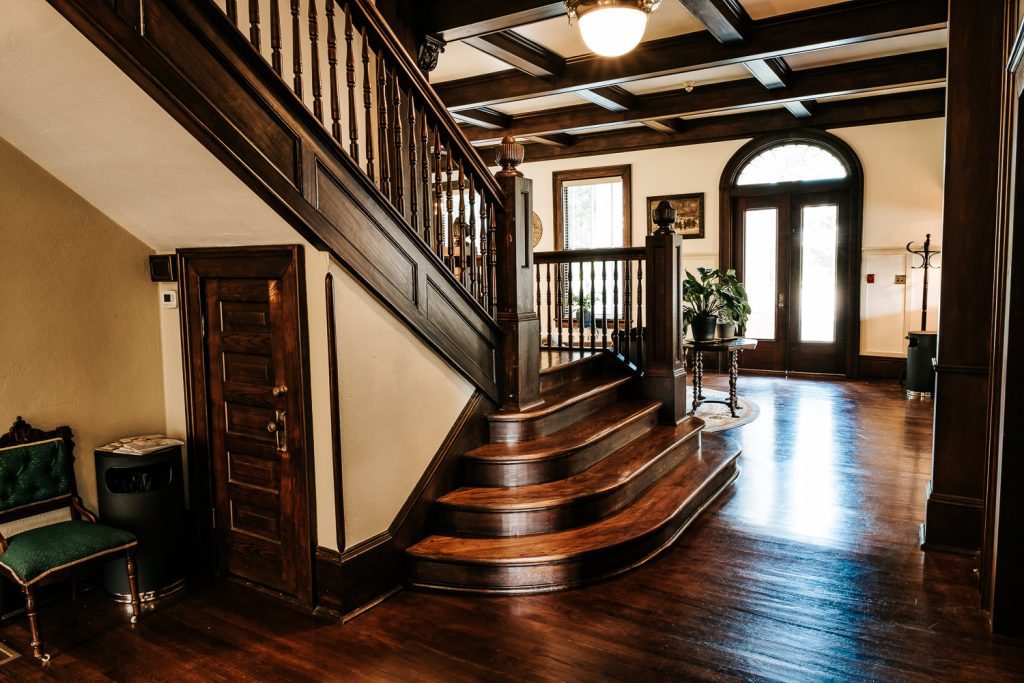 Grand staircase at Heritage House