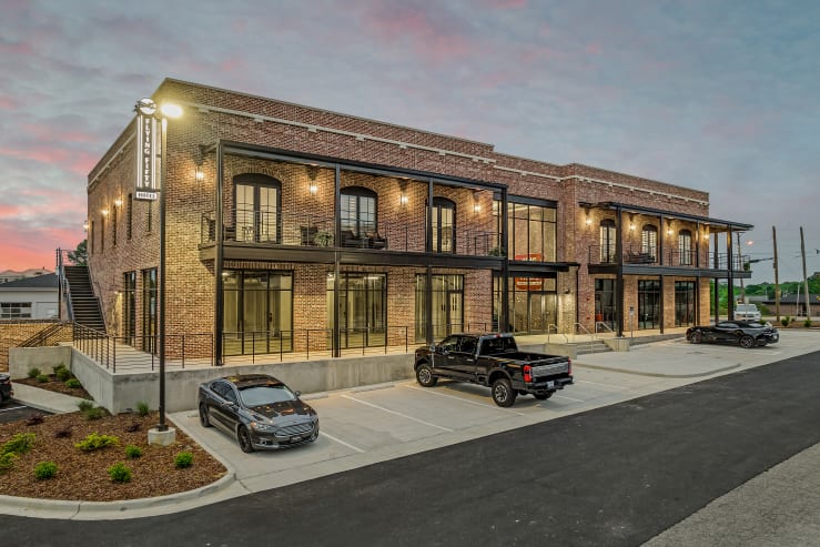 Exterior of The Flying Fifty Hotel in Cullman, AL